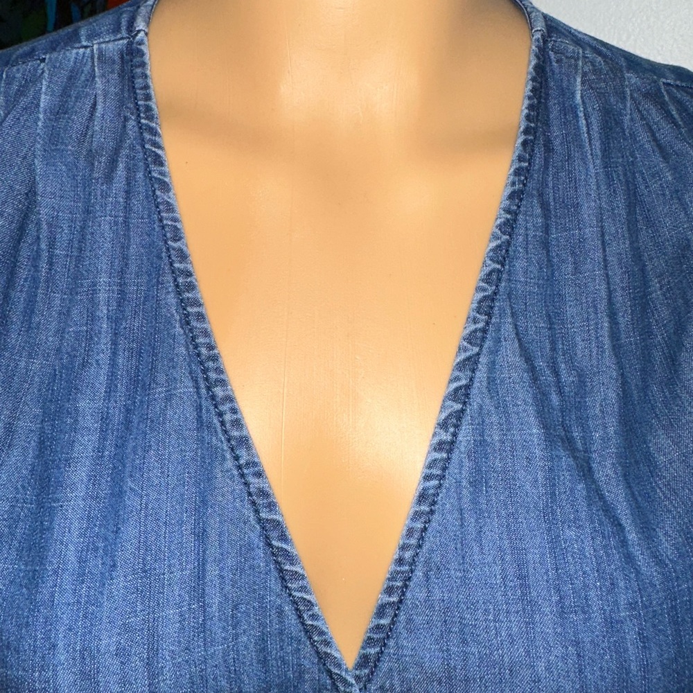 Madewell‎ Jean Shirt with Waist Tie, Size M - Picture 2 of 7